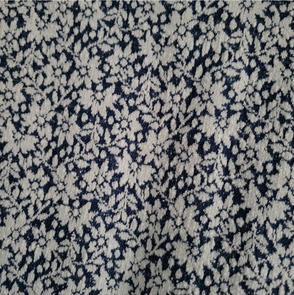Talbots Boho Floral Pattern Blouse Blue Top‎ S - Picture 4 of 6